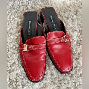•SOLD ON DEPOP•VTG ETIENNE AIGNER Red Mules